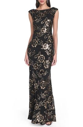Eliza J Eliza J Floral Sequin Gown