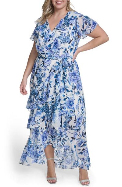 navy blue dress for baby girl ELIZA J Lace Asymmetric Fit & Flare Dress White Color Size 2