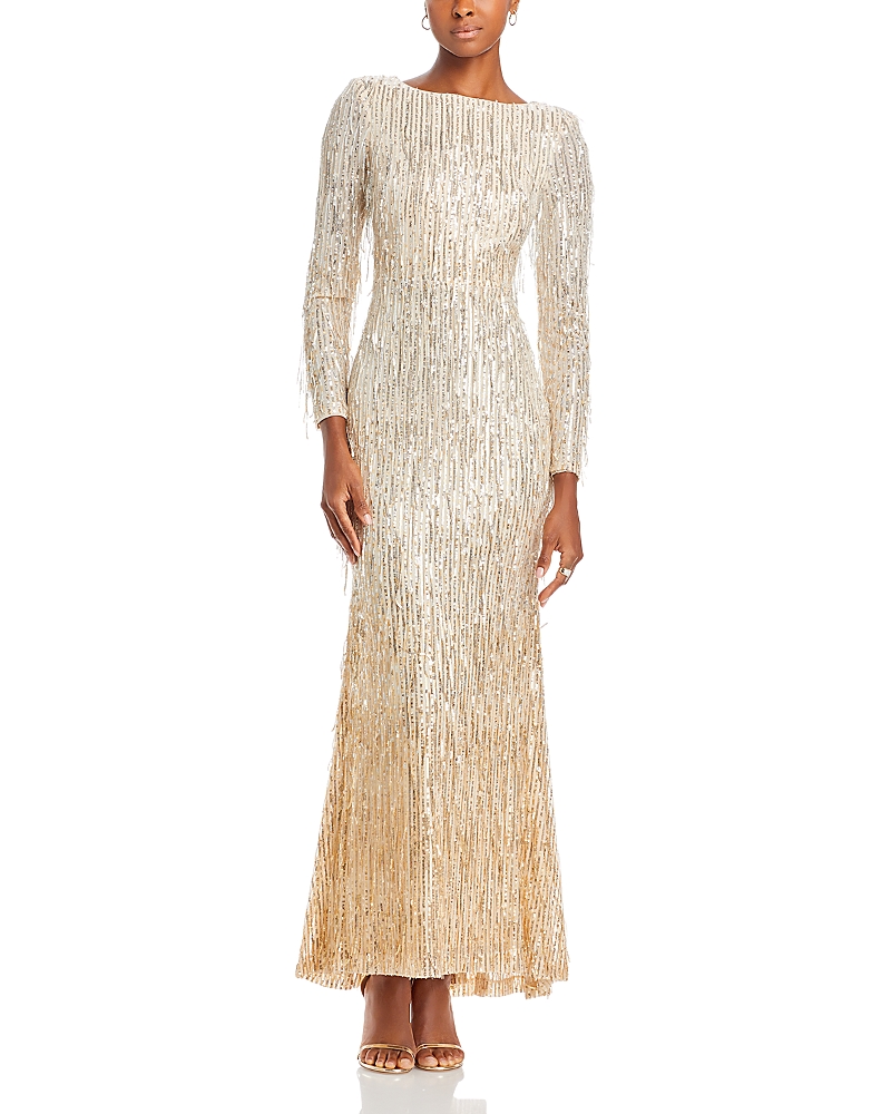 Eliza J - Fringe Sequin Gown