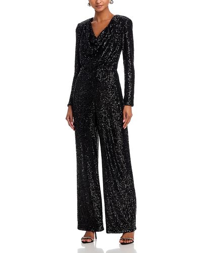 Eliza J Eliza J Long Sleeve Sequin Jumpsuit