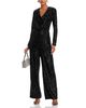 Eliza J Eliza J Long Sleeve Sequin Jumpsuit - 2