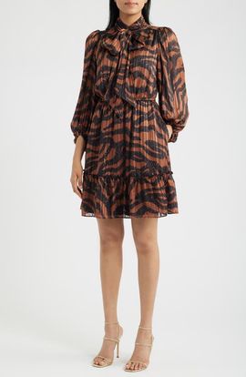 Eliza J Eliza J Metallic Blouson Dress