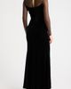 Eliza J Eliza J Mock Neck Long Sleeve Mixed Media Gown - 2