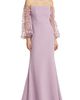 Eliza J Eliza J Off the Shoulder 3D Floral Sleeve Scuba Crepe Evening Dress - 1