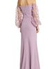 Eliza J Eliza J Off the Shoulder 3D Floral Sleeve Scuba Crepe Evening Dress - 2