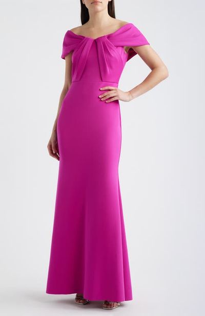 Eliza J Eliza J Pleated Off the Shoulder Mermaid Gown