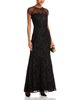 Eliza J Eliza J Raglan Cap Sleeve Shirred Illusion Neck Mermaid Gown - 2