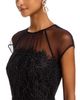 Eliza J Eliza J Raglan Cap Sleeve Shirred Illusion Neck Mermaid Gown - 3