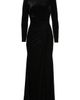 Eliza J Eliza J Rhinestone Detail Long Sleeve Velvet Gown - 5