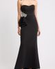 Eliza J Eliza J Rhinestone Ruffle Detail Sweetheart Strapless Gown - 1
