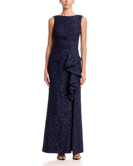 Eliza J Eliza J Ruffle Front Sleeveless Gown