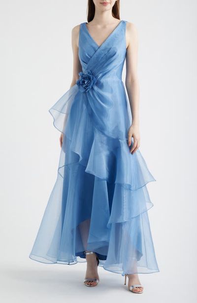 Eliza J Eliza J Ruffle Sleeveless Organza Gown