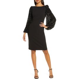 Eliza J Eliza J Sequin Blouson Sleeve Cocktail Dress