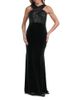 Eliza J Eliza J Sequin Embellished Velvet Mermaid Gown - 1