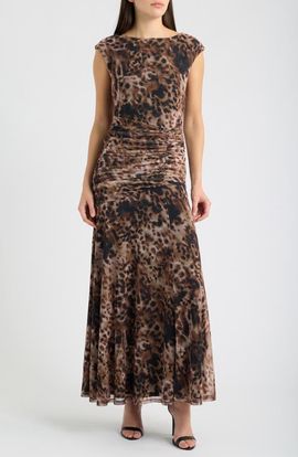 Eliza J Eliza J Shirred Side Midi Dress