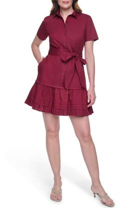 Eliza J Eliza J Short Sleeve Cotton Shirtdress