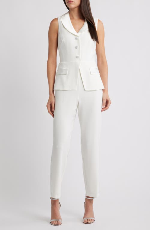 Eliza J Eliza J Sleeveless Peplum Waistcoat Jumpsuit