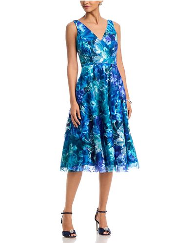 Eliza J Eliza J Sleeveless V Neck Fit & Flare Mini Dress