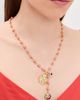 Elizabeth Cole Elizabeth Cole Galia Necklace Orange One - 3