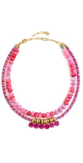 Elizabeth Cole Elizabeth Cole Pinklora Necklace Electric Pink One