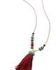 Elizabeth Cole Elizabeth Cole Ponsie Necklace Red Turquoise One - 1