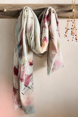 Elizabeth Gillett Terrain Painted Lilies Scarf
