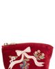 Elizabeth Scarlett Elizabeth Scarlett Berries & Bows Embroidered Velvet Coin Purse - 1