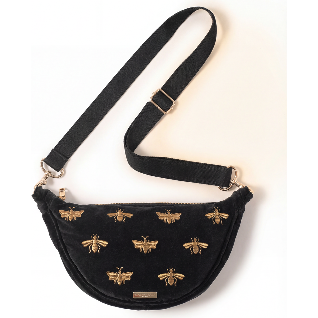 Elizabeth Scarlett Elizabeth Scarlett Honey Bee Velvet Crossbody