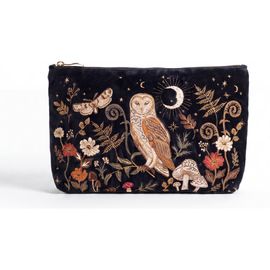 Elizabeth Scarlett Elizabeth Scarlett Mystical Owl Velvet Everyday Pouch