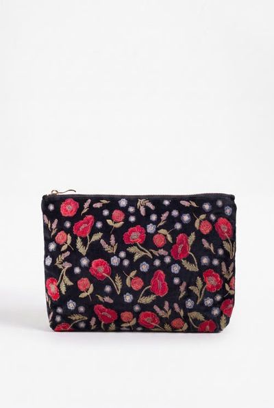 Elizabeth Scarlett Elizabeth Scarlett Poppy Meadow Velvet Everyday Pouch