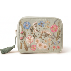 Elizabeth Scarlett Elizabeth Scarlett Pressed Flowers Velvet Wash Bag