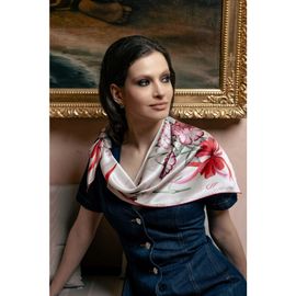 Elizabetta Elizabetta Fior di Mamma - Hand Rolled Silk Foulard for Women