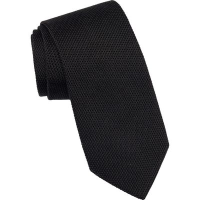 Elizabetta Elizabetta Nero - Silk Grenadine Tie for Men