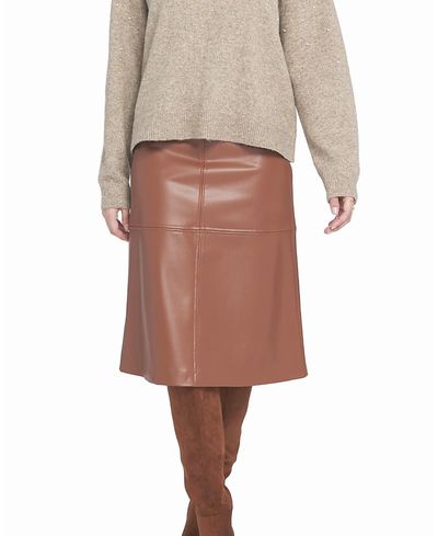 Elle Collection Elle A-Line Faux Leather Skirt