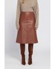 Elle Collection Elle A-Line Faux Leather Skirt - 2