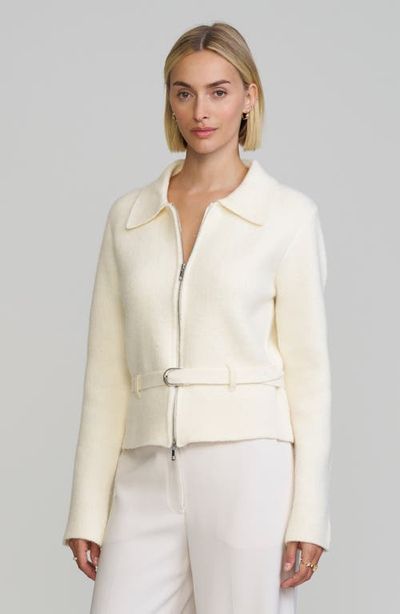 ELLE Collection ELLE Collection Belted Zip Sweater
