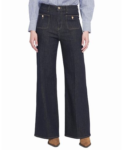 Elle Collection Elle Collection Dark Wash Patch Pocket Wide Leg Jean