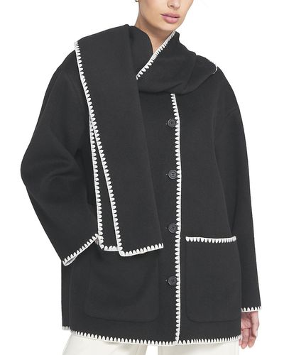 Elle Collection Elle Collection Detachable Scarf Coat