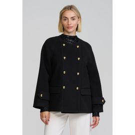 ELLE Collection ELLE Collection Double Breasted Melton Coat