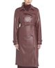 Elle Collection Elle Collection Faux Leather Trench Coat - 1