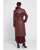 Elle Collection Elle Collection Faux Leather Trench Coat - 3