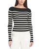 Elle Collection Elle Collection Fine Gauge Light Weight Striped Sweater - 1