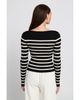 Elle Collection Elle Collection Fine Gauge Light Weight Striped Sweater - 3