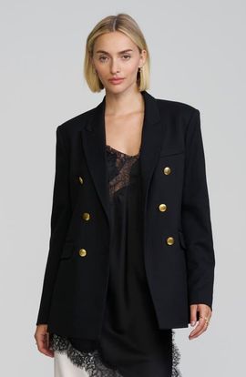 ELLE Collection ELLE Collection Gold-Button Double-Breasted Blazer