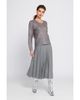 Elle Collection Elle Collection Metallic Cable Knit Sweater - 2