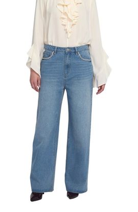 ELLE Collection ELLE Collection Rhinestone Pocket Jean Wide-Leg Pants