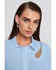Elle Collection Elle Collection Rhinestone Trim Cutout Shirt - 3