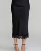 ELLE Collection ELLE Collection Satin Lace Hem Skirt - 1