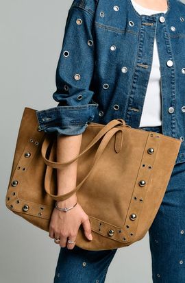 ELLE Collection ELLE Collection Suede Grommet Tote