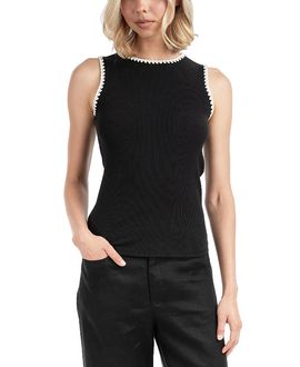 Elle Collection Elle Collection Women's Contrast Embroidered Tank